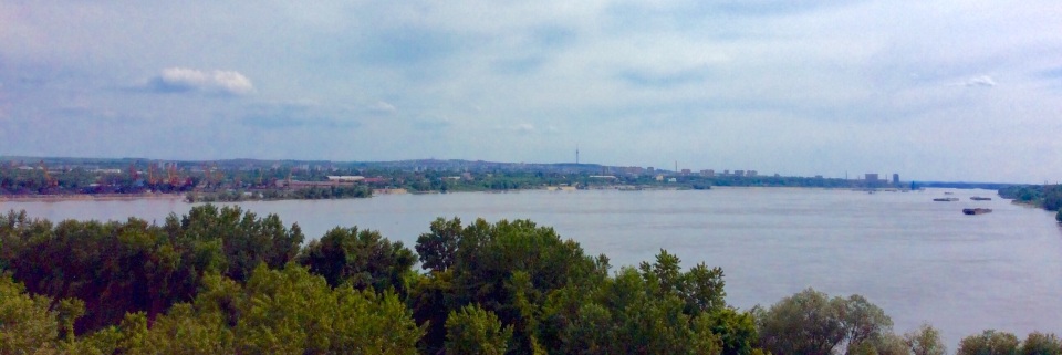 View across the Danube to Ruse, Bulgaria